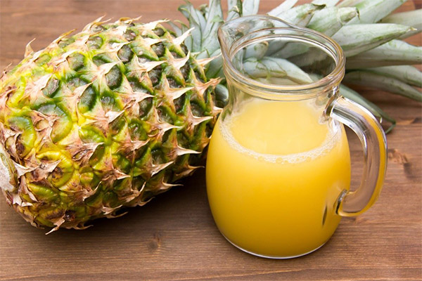 Польза и вред ананасового сока